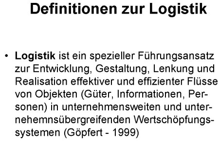 Logistik / Vortrag Von Herrn Prof. Dr.-Ing. Heiserich – Transport ...